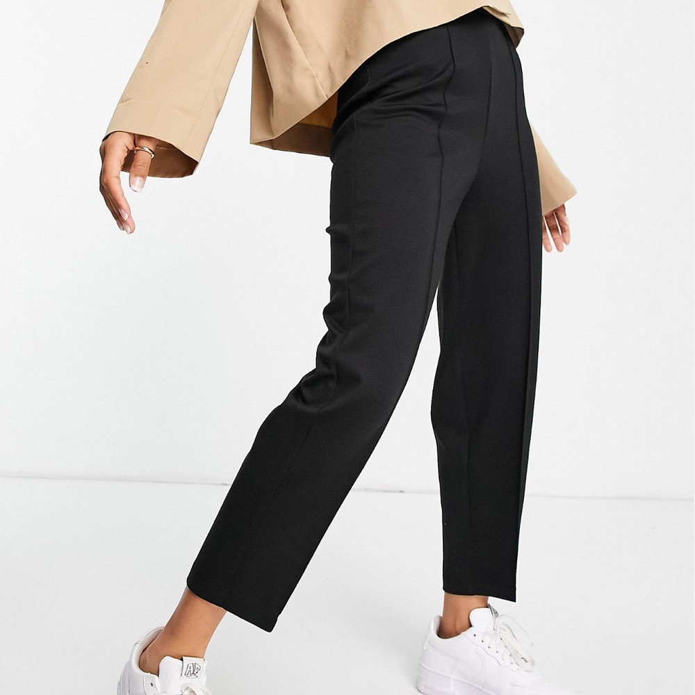 ASOS Petite Black Straight Leg Peg Pants